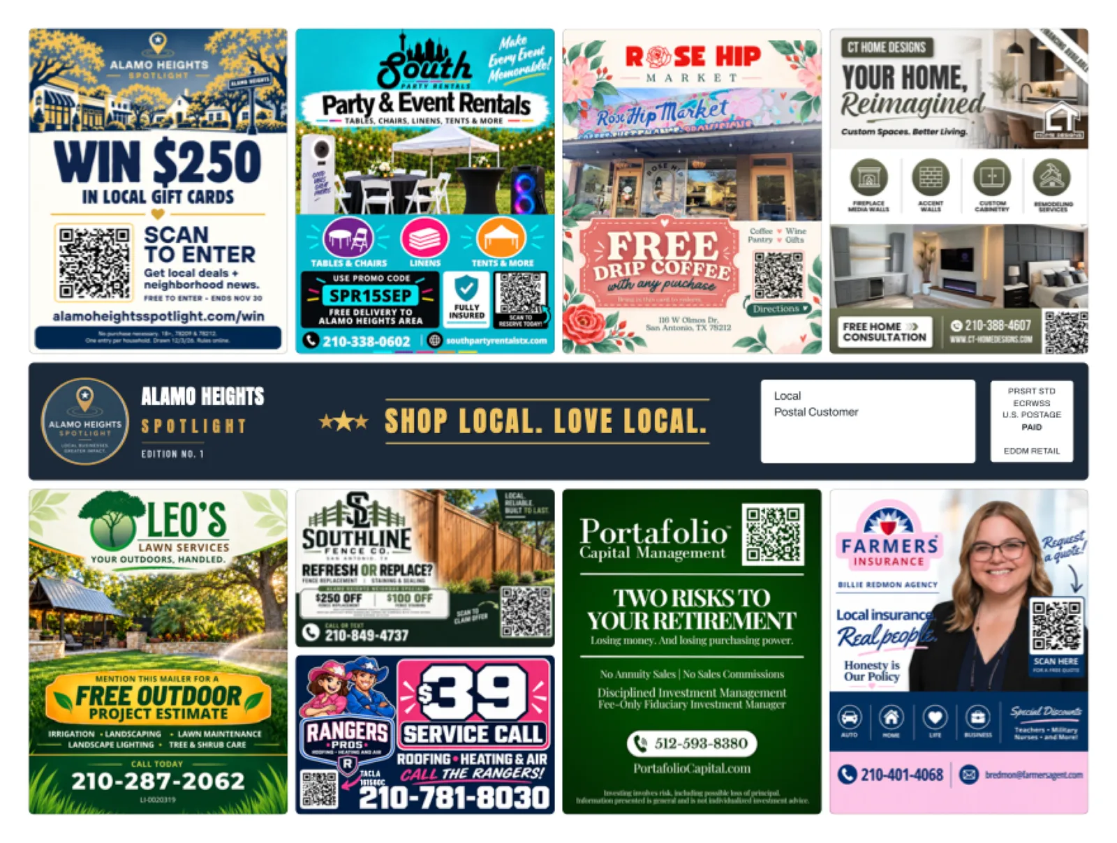 Front of sample Alamo Heights artwork — preview for Allandale Spotlight